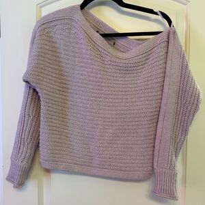 Abercrombie & Fitch One Shoulder Lavender Sweater XS